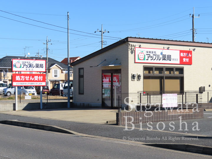 アップル薬局様 LED照明壁面看板・自立看板 新規開業実績3