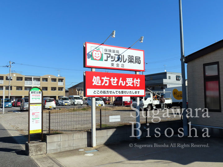 アップル薬局様 LED照明壁面看板・自立看板 新規開業実績4